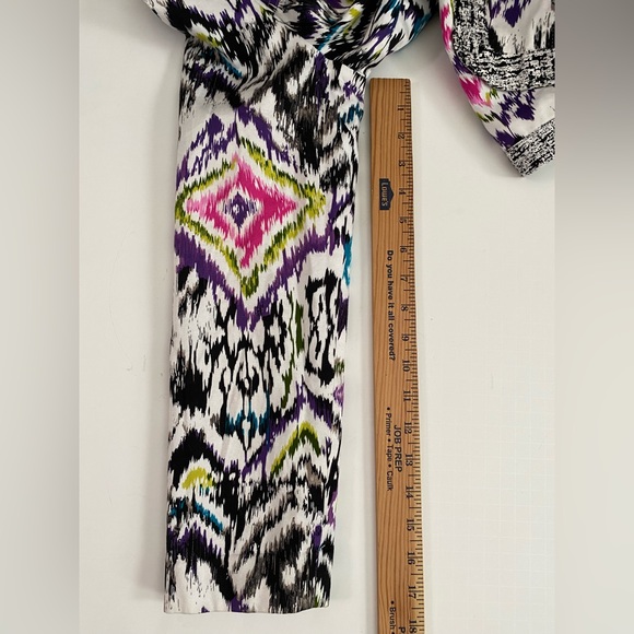 SilkLand Geometric Abstract Statement Jacket Women's M  Cotton Blazer - Picture 5 of 12